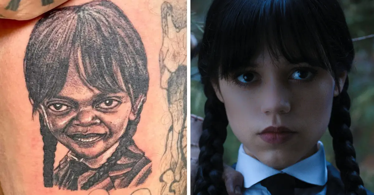 People Are Totally Roasting This Wednesday Addams Tattoo