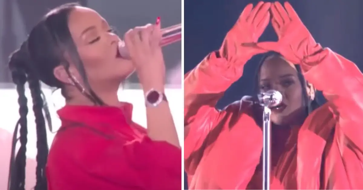 Fans Think Rihanna Making An Illuminati Sign Was Censored Out During The Super Bowl