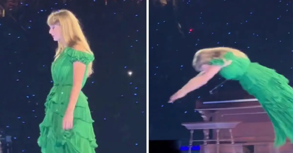 Taylor Swift Fans In Shock As Singer Dives Head-First Into Stage During Concert 