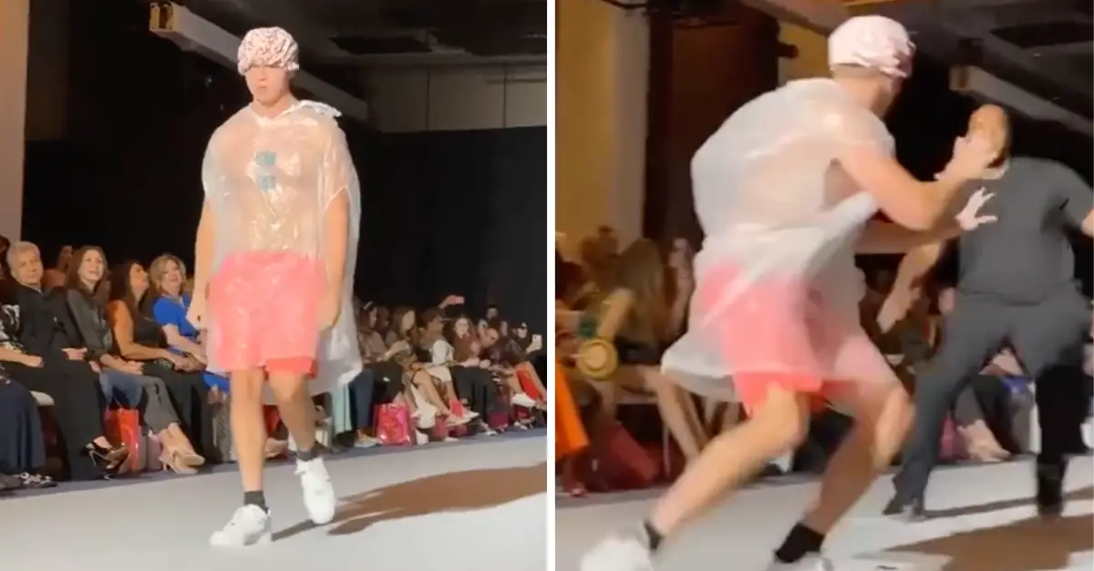 Nobody Noticed Imposter Dressed In Bin Bag On New York Fashion Week Catwalk Until Security Stepped In