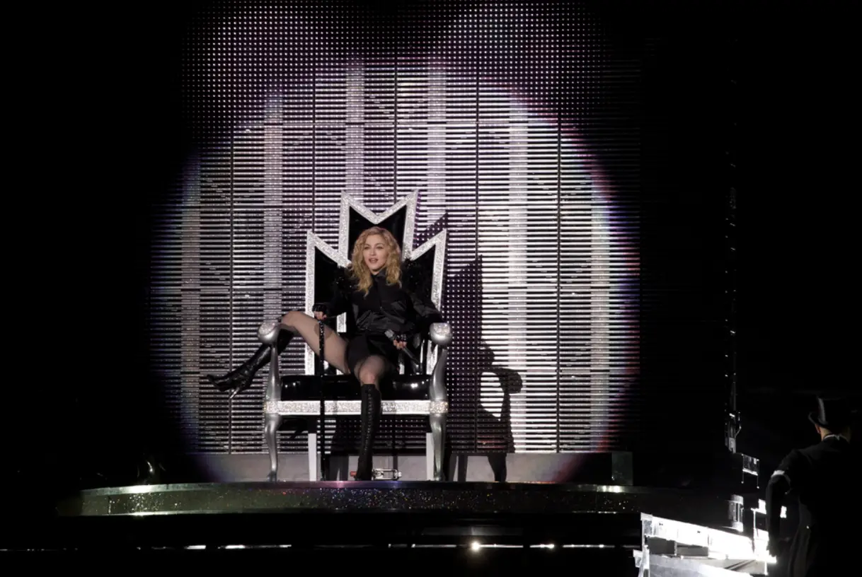 Madonna Falls Out of Chair During Seattle Concert