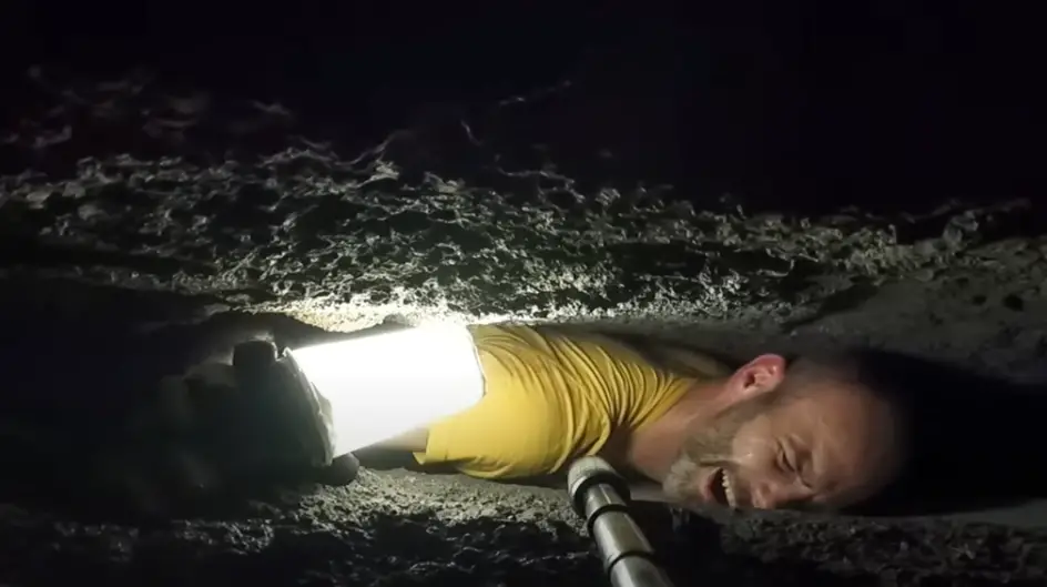 People Can’t Breathe After Watching Video Of Caver Getting Stuck In Extremely Tight Cave