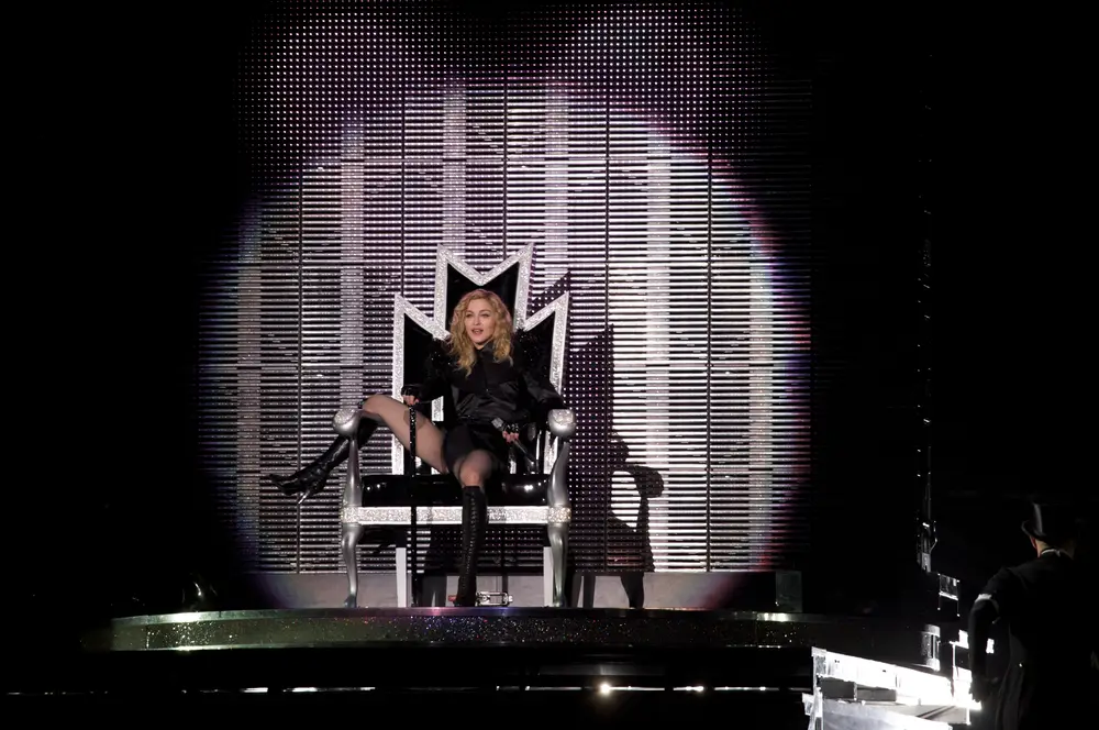 Madonna Falls Out of Chair During Seattle Concert