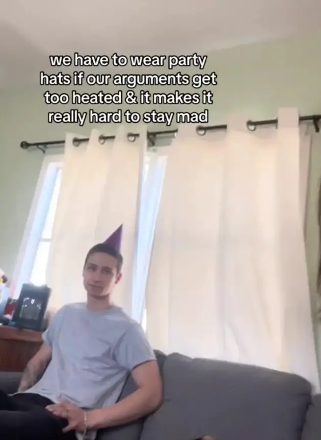 Couple Puts On Party Hats Every Time Their Arguments Get Too Heated, Says ‘It Makes It Really Hard To Get Mad