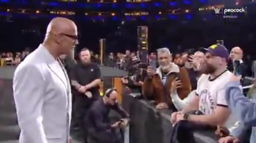 The Rock Tells Fan ‘Watch Your F***ing Mouth’ During WrestleMania Confrontation