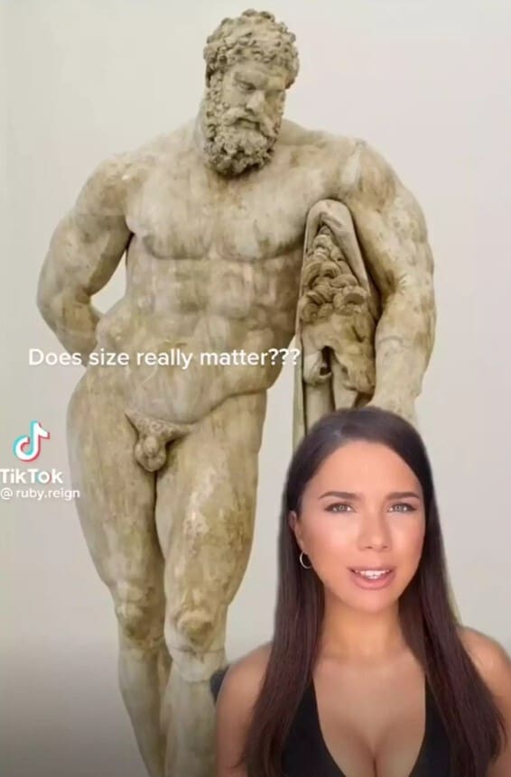 Woman’s Mind is Blown When She Discovers Why Greek Statues Have Small Penises