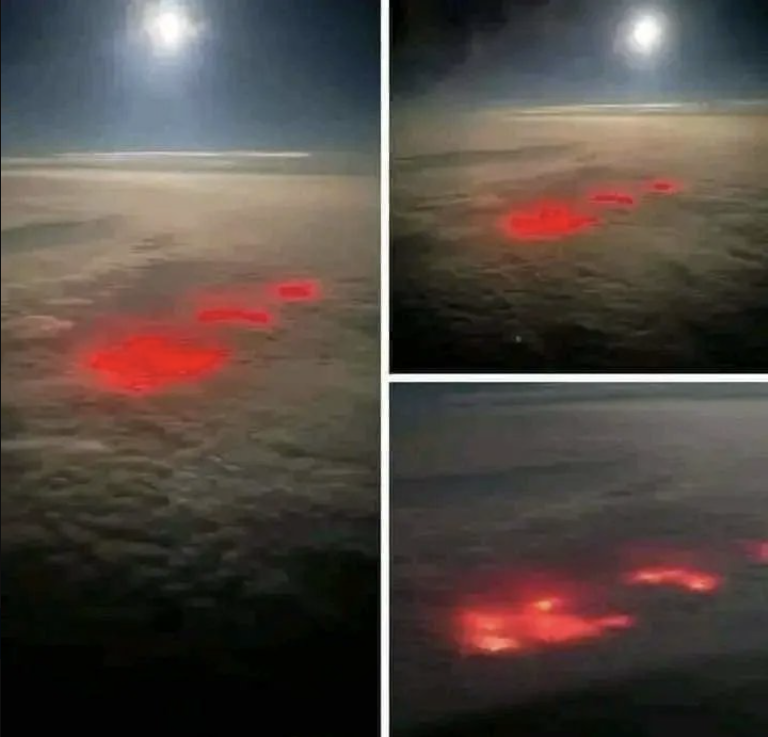 Pilot Photographs Strange Red Glow Over The Atlantic Ocean