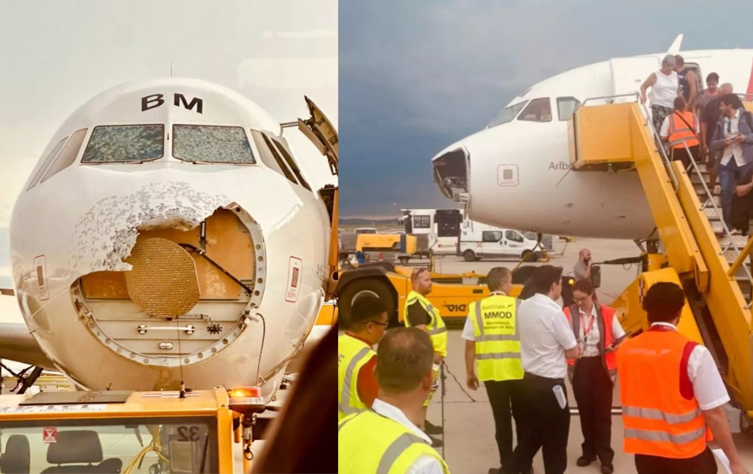 Pilots Forced to Land Plane ‘Blind’ After Hail Storm Breaks Windshield and Rips Off Nose of Plane