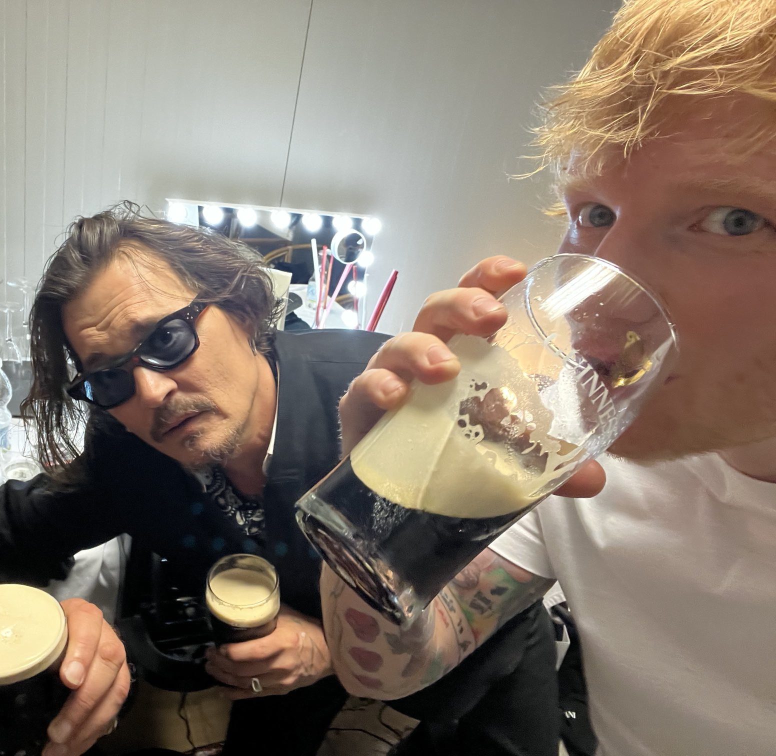 People Call For Ed Sheeran To Be ‘Canceled’ After He’s Pictured Drinking With Johnny Depp