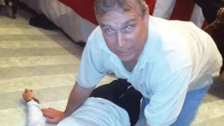 Prince Andrew’s ex-girlfriend makes wild claim about Epstein photo of him kneeling over woman